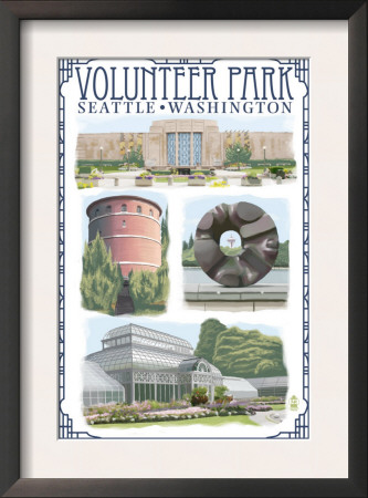 Volunteer Park - Seattle, Washington, C.2008 by Lantern Press Pricing Limited Edition Print image