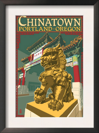 Portland, Oregon - Chinatown Gate, C.2009 by Lantern Press Pricing Limited Edition Print image
