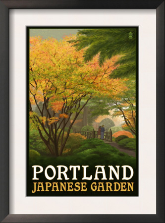 Portland Japanese Garden - Bridge, C.2009 by Lantern Press Pricing Limited Edition Print image