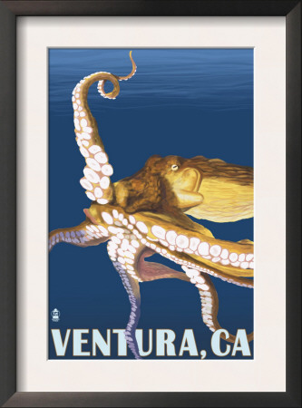 Ventura, California - Octopus, C.2009 by Lantern Press Pricing Limited Edition Print image
