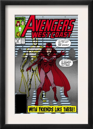 Avengers West Coast #47 Cover: Scarlet Witch And Vision by John Byrne Pricing Limited Edition Print image