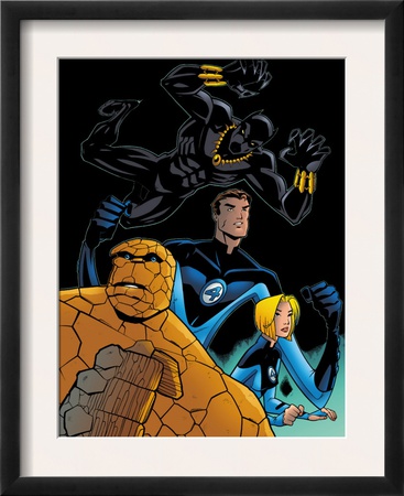 Fantastic Four Tales #1 Group: Black Panther, Mr. Fantastic, Invisible Woman And Thing by Michael Ohare Pricing Limited Edition Print image