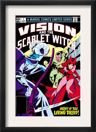 Vision And The Scarlet Witch #1 Cover: Samhain, Scarlet Witch And Vision by Rick Leonardi Pricing Limited Edition Print image