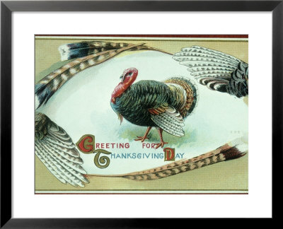 Retro Image Of Thanksgiving Day Card by Whitney & Irma Sevin Pricing Limited Edition Print image