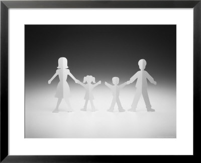 Paper Cut-Outs Of A Family by Daniel Fort Pricing Limited Edition Print image