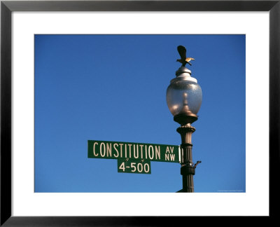 Street Sign And Lamp Post, Washington Dc by Jacob Halaska Pricing Limited Edition Print image