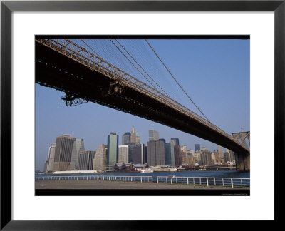 Brooklyn Bridge And Cityscape by Jeff Greenberg Pricing Limited Edition Print image