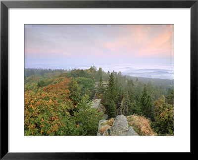 Granite Rocks And Autumnal Forest In Franconian Fichtelgebirge, Northern Bavaria by Berndt Fischer Pricing Limited Edition Print image