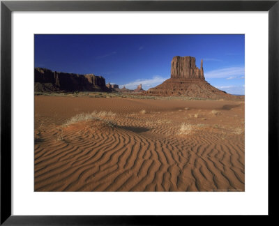 West Mitten Butte And Sand Dunes, Navajo Tribal Park, Utah by Mark Hamblin Pricing Limited Edition Print image