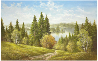Lake Near Cernivci by Helmut Glassl Pricing Limited Edition Print image