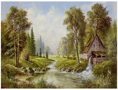 Old Mill by H. Buchner Pricing Limited Edition Print image