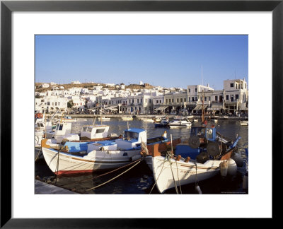 Harbour With Fishing Boats, Mykonos Town, Island Of Mykonos, Cyclades, Greece by Hans Peter Merten Pricing Limited Edition Print image