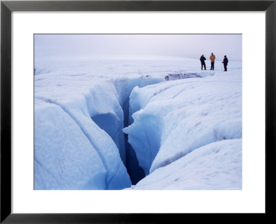 Canyon Cut By Meltwater Stream, On Icecap Above Disko Bay On The West Coast, Polar Regions by Tony Waltham Pricing Limited Edition Print image