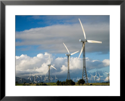 Tararua Wind Farm, Tararua Ranges, Near Palmerston North, North Island, New Zealand by David Wall Pricing Limited Edition Print image