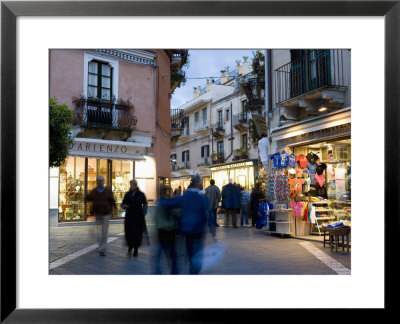 People In Street In The Evening, Taormina, Sicily, Italy, Europe by Martin Child Pricing Limited Edition Print image