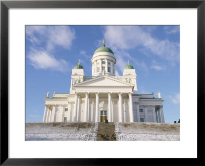 Lutheran Christian Cathedral In Winter Snow, Helsinki, Finland, Scandinavia, Europe by Gavin Hellier Pricing Limited Edition Print image