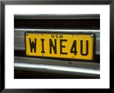 Wine For U Number Plate, Griffith, Australia by Steven Morris Pricing Limited Edition Print image