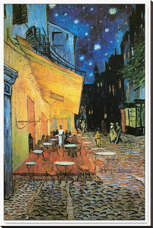 The Café Terrace On The Place Du Forum, Arles, At Night, C.1888 (Detail) by Vincent Van Gogh Pricing Limited Edition Print image