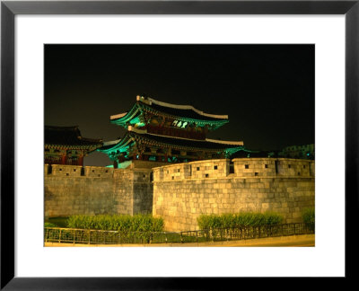 Old City Walls And Gate At Night, Jeonju, South Korea by Martin Moos Pricing Limited Edition Print image