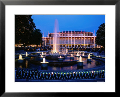 Pavilions And Fountains At Tivoli Gardens In Evening, Copenhagen, Denmark by John Elk Iii Pricing Limited Edition Print image