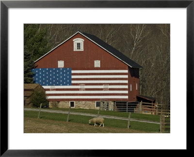 American Flag Painted On The Side Of A Barn by Todd Gipstein Pricing Limited Edition Print image