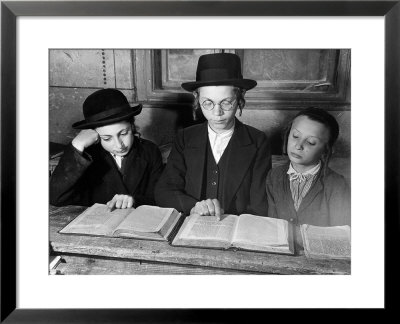 Children Learning In The Jewish Grade School by Margaret Bourke-White Pricing Limited Edition Print image
