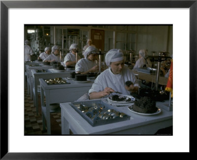 Women Packing Caviar Into Glass Jars For Export At Astrakhan Fish Complex Processing Plant by Carl Mydans Pricing Limited Edition Print image