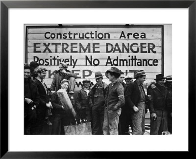 Construction Area: Extreme Danger, No Admittance, Keep Out: Referring To Grand Coulee Dam by Margaret Bourke-White Pricing Limited Edition Print image
