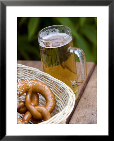 Beer And Pretzels, Stuttgart, Baden Wurttemberg, Germany by Yadid Levy Pricing Limited Edition Print image