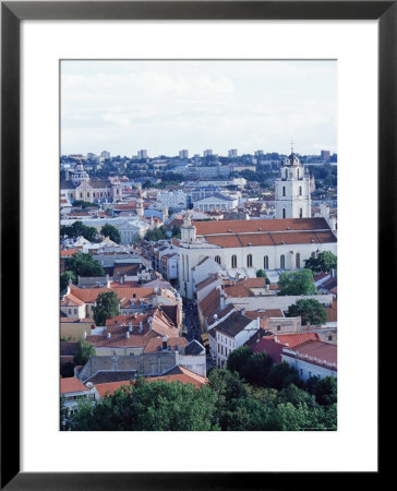 View Over Old Town, Unesco World Heritage Site, From Castle At Gedminas Hill, Vilnius, Lithuania by Yadid Levy Pricing Limited Edition Print image