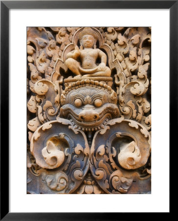 Detail Of Stone Carvings, Banteay Srei, Angkor, Cambodia, Indochina by Jochen Schlenker Pricing Limited Edition Print image