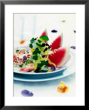 Mixed Salad With Shrimps And Watermelon by Alexander Van Berge Pricing Limited Edition Print image