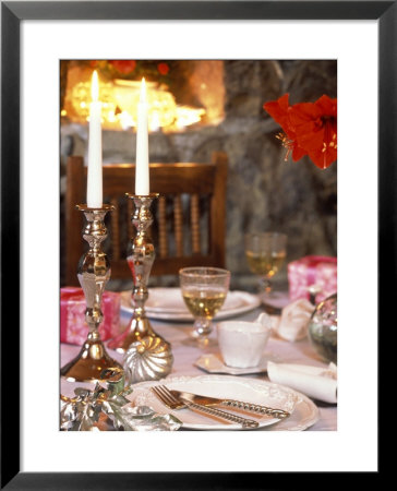 Table Laid For Christmas With Candles by Alena Hrbkova Pricing Limited Edition Print image