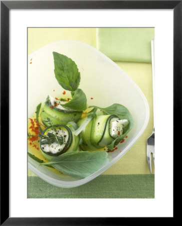 Marinated Courgette Rolls With Mozzarella And Feta Filling by Jörn Rynio Pricing Limited Edition Print image
