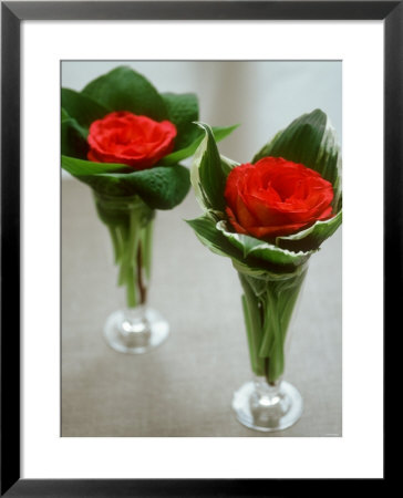 Red Roses In Glass Vases by Michael Paul Pricing Limited Edition Print image