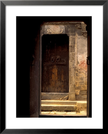 Ancient Gate In Huizhou-Styled House, China by Keren Su Pricing Limited Edition Print image