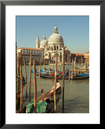 Gondolas Near The Grand Canal And The Santa Maria Della Salute, Venice, Italy by Janis Miglavs Pricing Limited Edition Print image