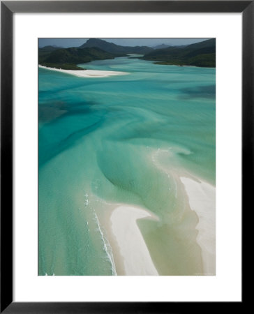 Australia, Queensland, Whitsunday Coast, Whitsunday Islands, Whitehaven Beach, Aerial View by Walter Bibikow Pricing Limited Edition Print image