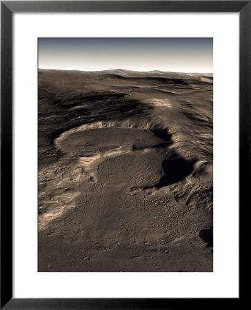 Three Craters In The Eastern Hellas Region Of Mars by Stocktrek Images Pricing Limited Edition Print image