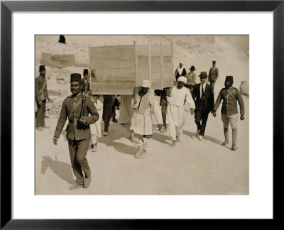 The Body Of A Gilt Chariot Being Removed From The Tomb Of Tutankhamun, Valley Of The Kings by Harry Burton Pricing Limited Edition Print image