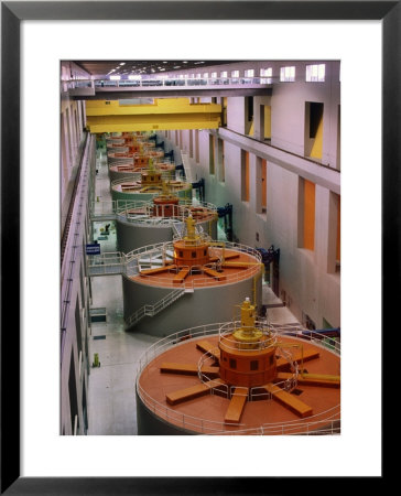 Generators, Bonneville Dam Powerhouse, Columbia River Gorge, Oregon by John Elk Iii Pricing Limited Edition Print image