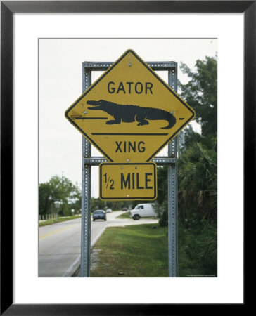 Road Sign For Alligator Crossings by Klaus Nigge Pricing Limited Edition Print image