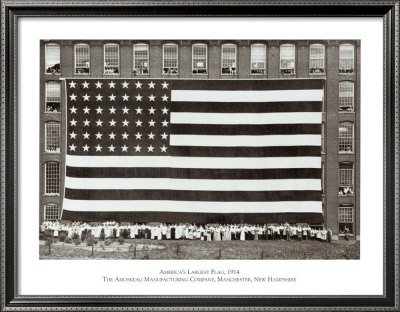 United States' Largest Flag, Amoskeag Manufacturing Company, Manchester, Nh by Laura Marshall Pricing Limited Edition Print image