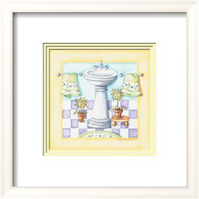 Yellow Bathroom - Sink by Kathy Middlebrook Pricing Limited Edition Print image