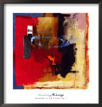 Variation In Red & Black I by T. L. Lange Pricing Limited Edition Print image