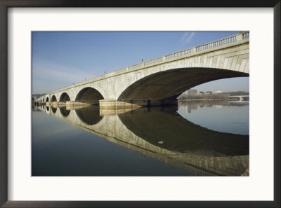 Graceful Arches Of The Arlington Memorial Bridge Reflected In The Potomac River by Stephen St. John Pricing Limited Edition Print image