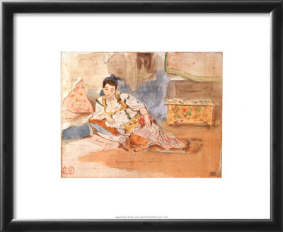 Arab Woman Seated by Eugene Delacroix Pricing Limited Edition Print image