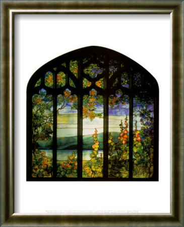Landscape With Hollyhocks by Louis Comfort Tiffany Pricing Limited Edition Print image