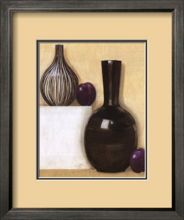Black Vase With Plums by Jennifer Hammond Pricing Limited Edition Print image