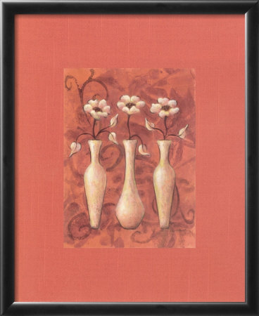 Happy Flowers, Salmon Iii by Judy Kaufman Pricing Limited Edition Print image
